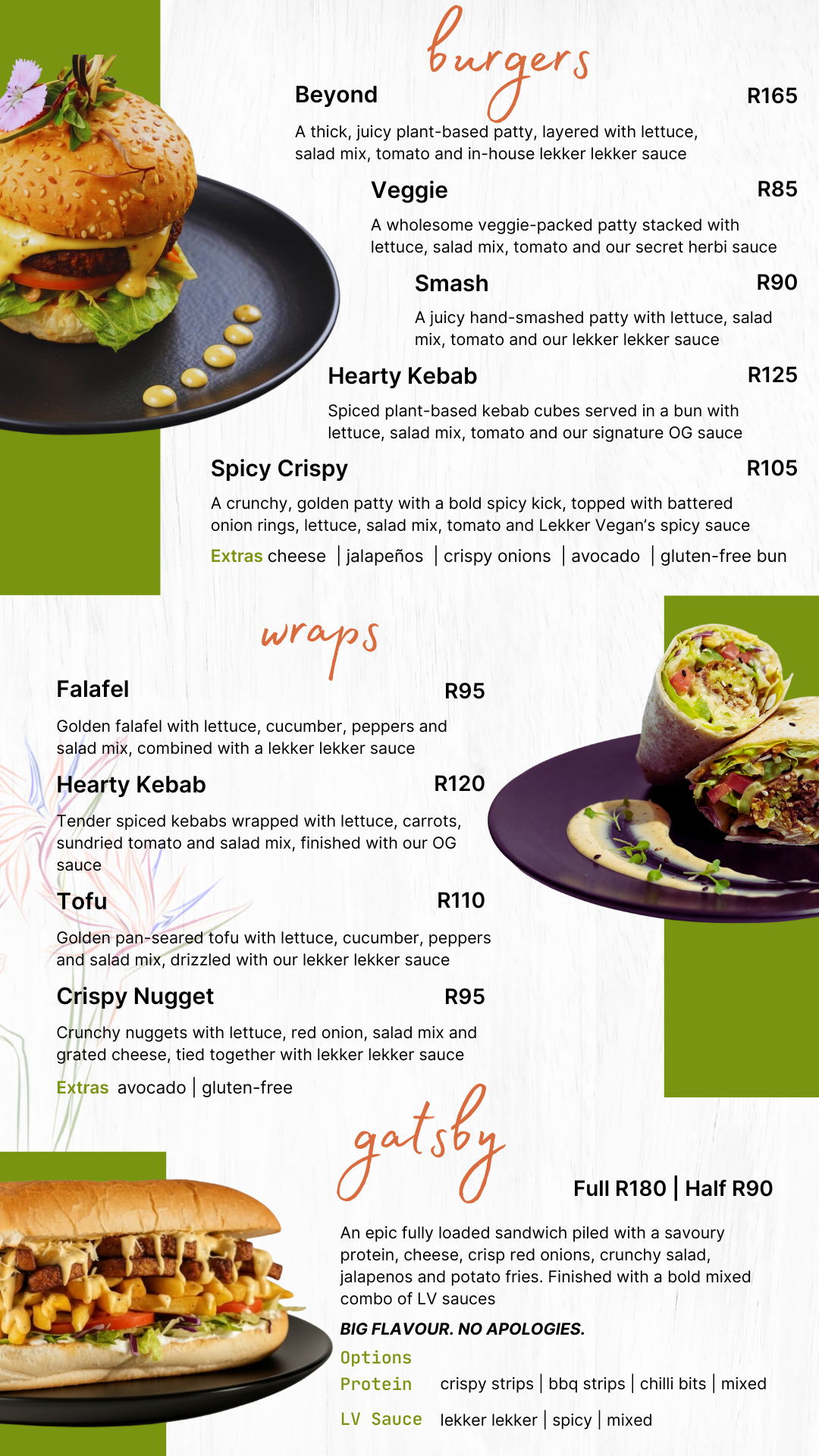 Lekker Vegan Menu - Page 1
